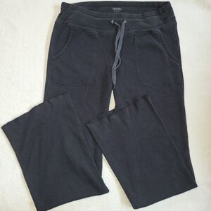 Calvin Klein Black Wide-Leg Pants with Drawstring